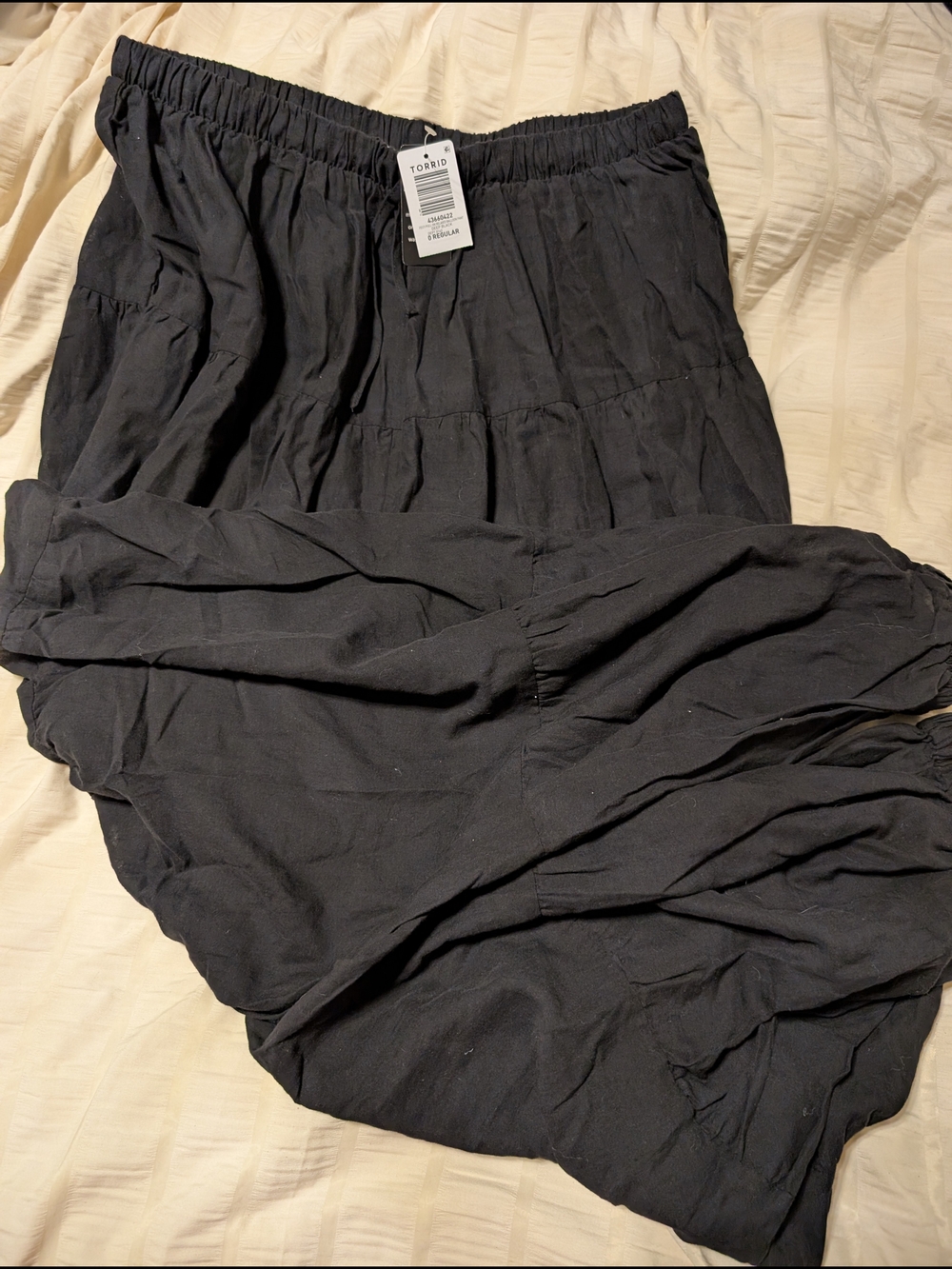 torrid Black Wide Leg Tiered Track Pants